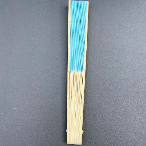 bamboe waaier blauw